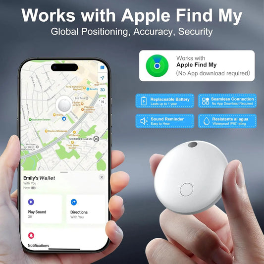 Tracker Tags, Item Finder Work with Apple Find My (iOS Only), Tracking Device Locator Smart Tag for Luggage, Keys,Pets , Bike