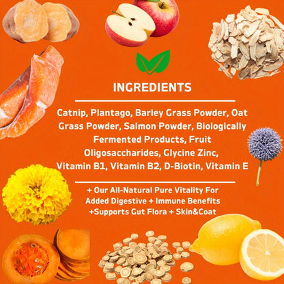 240 Chews - 2 Pack (2 x 180g/6.35oz) 360g/12.7oz - TenderTouch Cat Hairball Support Chews - Hairball Supoort Cat Treats