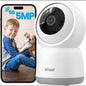 5MP Indoor Home Security Camera with 2.4/5GHz, WiFi Smart Pet Camera with App,Plug-In Night Vision, 360°PTZ, Two-way Talk