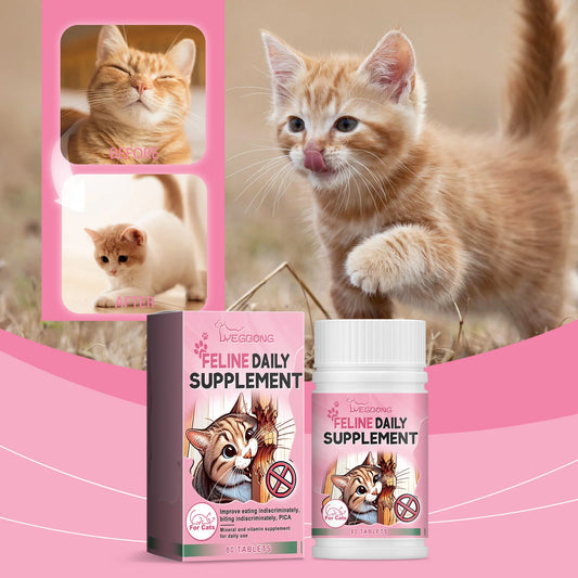 Cats Pet Mood Relaxer Micronutrient Tablets For Cats Supplement With Vitamins For A Balanced Cats Diet Nutritional Supplement