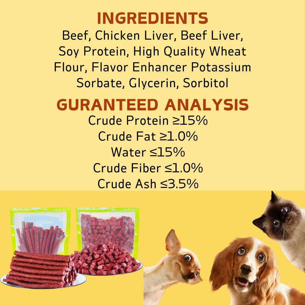 7.05oz/14.11oz(200g/400g) Beef Stick, All Natural Ingredients, Natural Dog Treats, Healthy, Easily Digestible