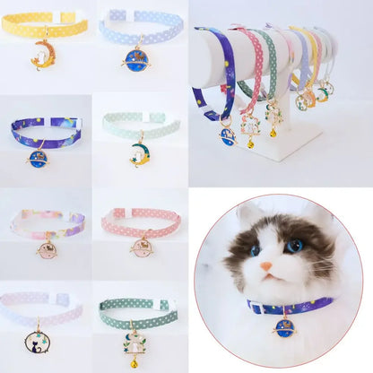 1PC Cute Kitten Collar Pet Cat Safety Necklace Breakaway Adjustable Cats Collar Puppy Collar Cat Pendant Puppy Cat Pet Supplies