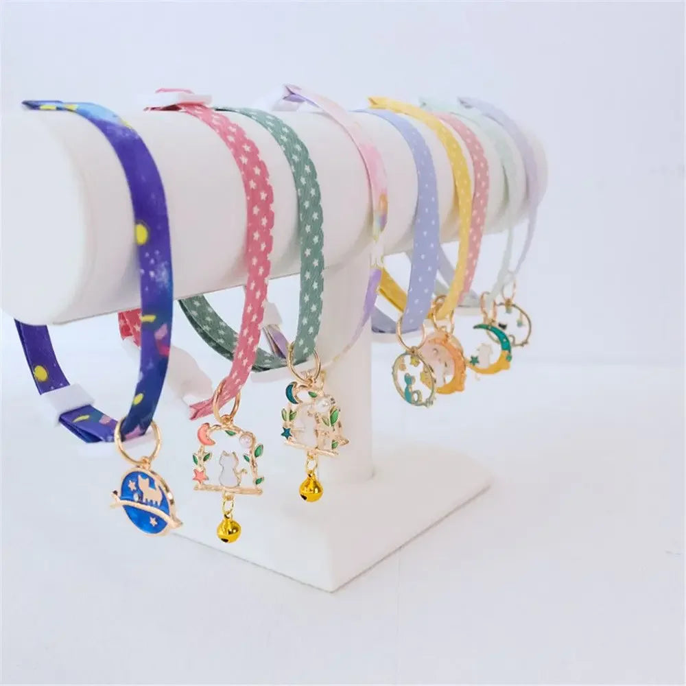 1PC Cute Kitten Collar Pet Cat Safety Necklace Breakaway Adjustable Cats Collar Puppy Collar Cat Pendant Puppy Cat Pet Supplies