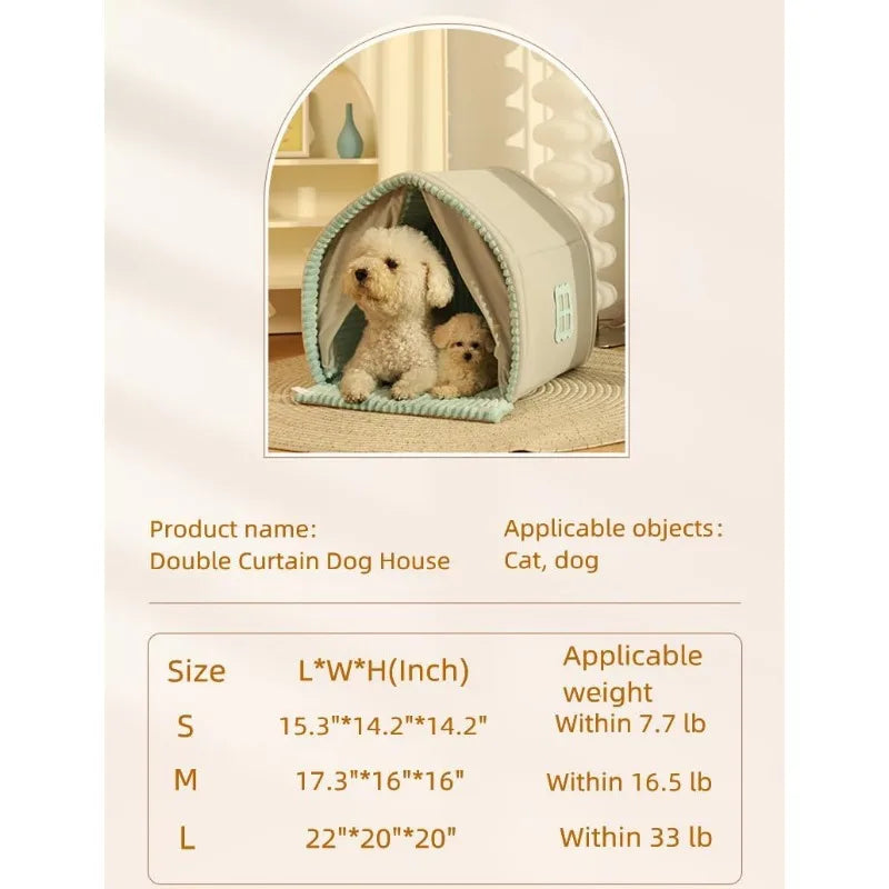 Dog House Fully Enclosed Pet Tent Dog Nest Super Warm Indoor Pet Houses for Dogs and Cats