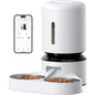 Automatic Feeder, 5G WiFi Pet Feeder for Two Cats or Dogs with Remote Control, 5L Cat Food Dispenser with Low Food Sensor
