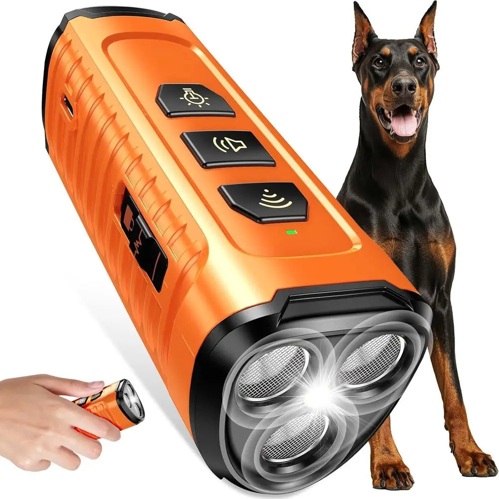 Advanced 3X Bark Control Device for Dogs - Indoor/Outdoor Training Aid with Flashlight