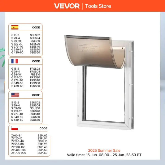 SucceBuy Pet Door Aluminum Frame with Lock and Flap System Weatherproof Doggy Door Easy to Install in Interior or Exterior Doors