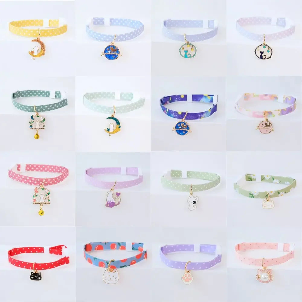 1PC Cute Kitten Collar Pet Cat Safety Necklace Breakaway Adjustable Cats Collar Puppy Collar Cat Pendant Puppy Cat Pet Supplies
