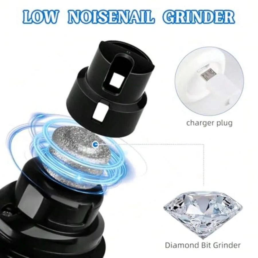 【New Arrival】USB Rechargeable Pet Nail Grinder, Low Noise Electric Nail Trimmer for Dogs