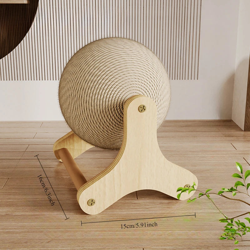 Cat scratch ball board pet toy Wear-resistant cat dog toy sisal ball upright auspicious elephant windmill model random hair