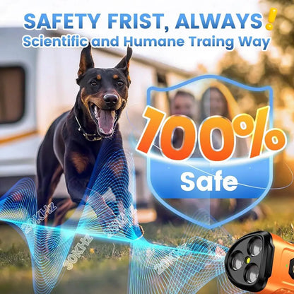 Advanced 3X Bark Control Device for Dogs - Indoor/Outdoor Training Aid with Flashlight