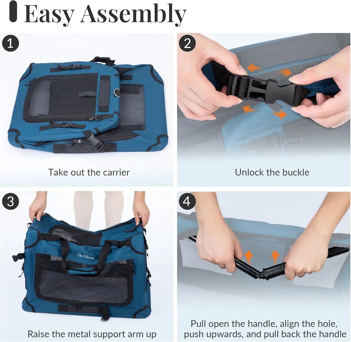Extra Large Cat Carrier for 2 Cats, Collapsible Soft Sided Pet XL Crate for Large Mudium Big Cat 20lbs+, Car Travel Portable