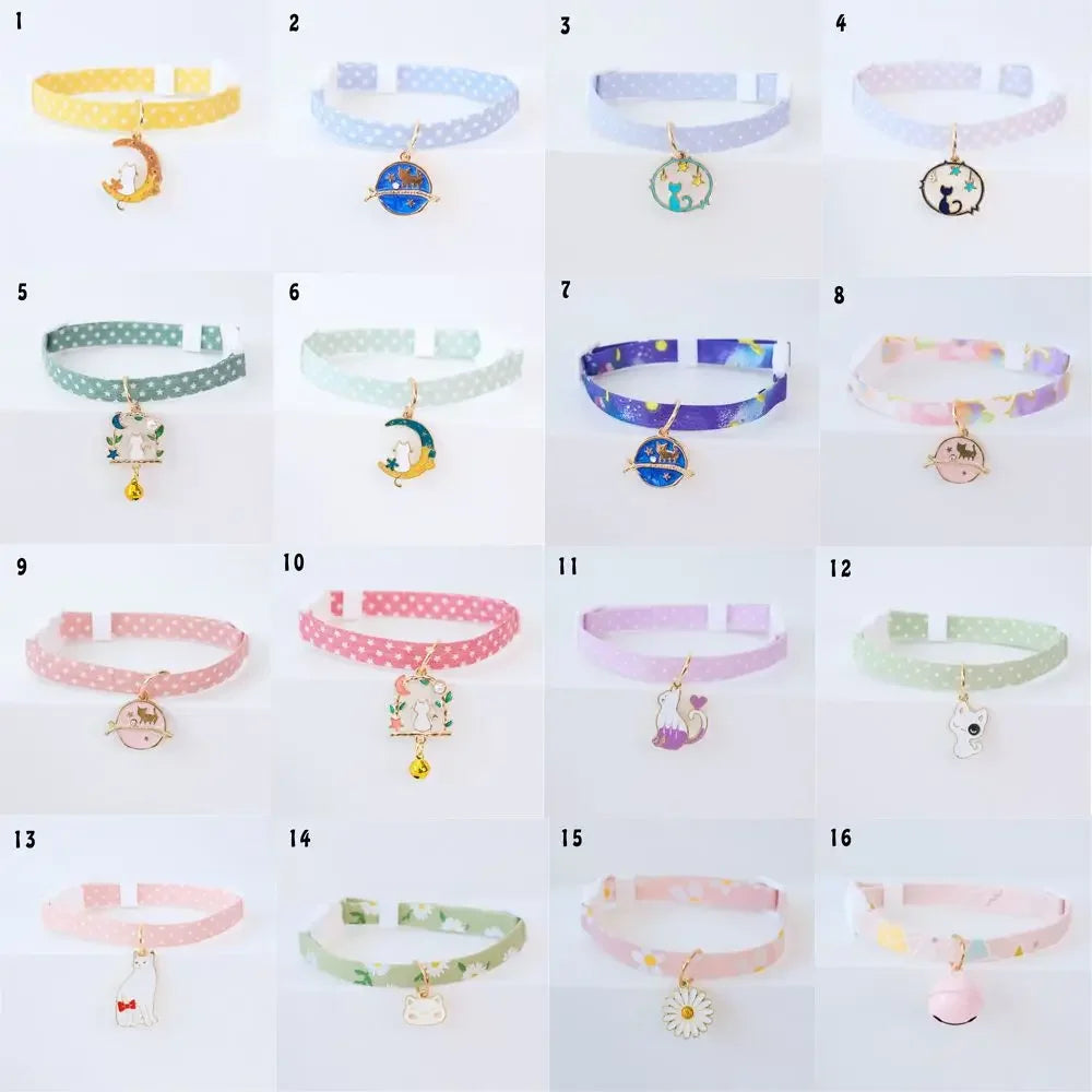 1PC Cute Kitten Collar Pet Cat Safety Necklace Breakaway Adjustable Cats Collar Puppy Collar Cat Pendant Puppy Cat Pet Supplies