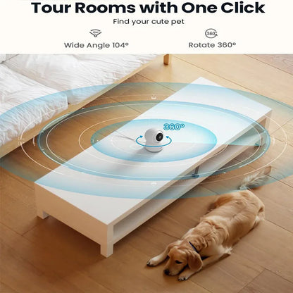 5MP Indoor Home Security Camera with 2.4/5GHz, WiFi Smart Pet Camera with App,Plug-In Night Vision, 360°PTZ, Two-way Talk