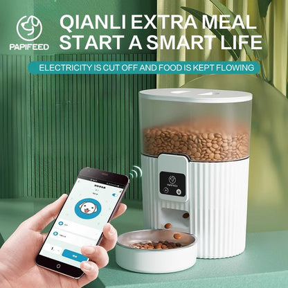 PAPIFEED automatic feeder, fixed feeding machine wifi remote smart pet food dispenser