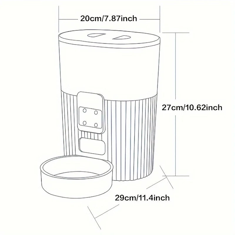 PAPIFEED automatic feeder, fixed feeding machine wifi remote smart pet food dispenser