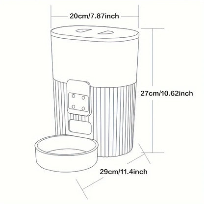 PAPIFEED automatic feeder, fixed feeding machine wifi remote smart pet food dispenser