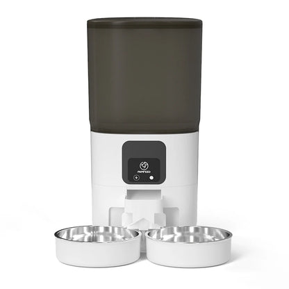 PAPIFEED double bowl smart automatic pet food dispenser 7L large capacity connect wifi timer dosing