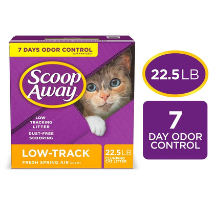 Low Tracking Cat Litter 22.5 lb Fresh Spring Air Scent 7 Days Odor Control Low Dust Clumping Formula Reduces Tracking