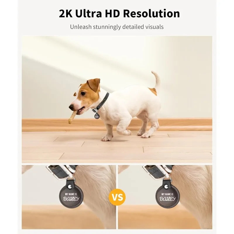 2K Pet Camera Treat Dispenser, 360°View Dog Camera with Phone App, 5G&2.4G WiFi 2-Way Talk Pet Camera Indoor for Cats Remote Tre