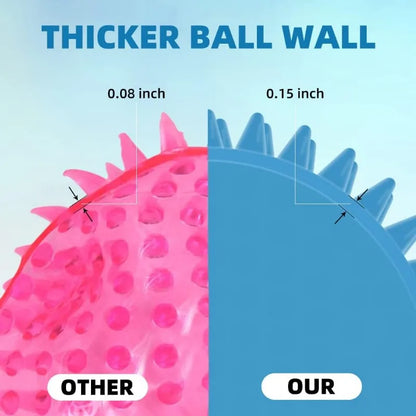 4.5-inch dog ball toy, suitable for medium to large dogs, 4-piece durable dog toy, prick dog ball for cleaning teeth