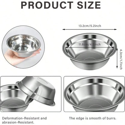 Pets Bowl Bulk 15 Oz Pet Feeding Bowl Stainless Steel Dog And Cat Bowls Pet Feeder Metal Small Puppy Raised Food And Wate