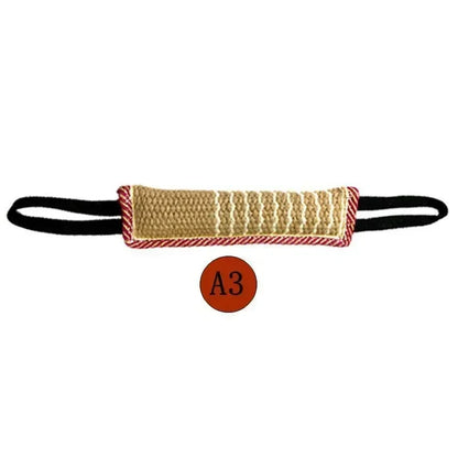 Dog Biting Pillow Tug Stick Hemp Training Chewing Durable Linen Molar Clean Teeth Interactive Toys Outdoor 2 Rope Pets Supplies