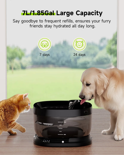 APETDOLA 7L Wireless Water Fountain Auto Sensor Drinking Fountain Water Dispenser