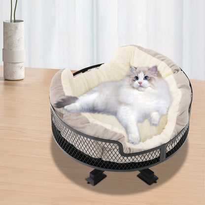Portable Stainless Steel Elevated Cat Desk Bed 22.05 Lbs Weight Capacity Or Small Cats And Dogs
