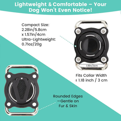 Waterproof Dog Collar Holder for Airtag - Durable, Shockproof Case for Pets, Anti-Loss GPS Tracker Cover