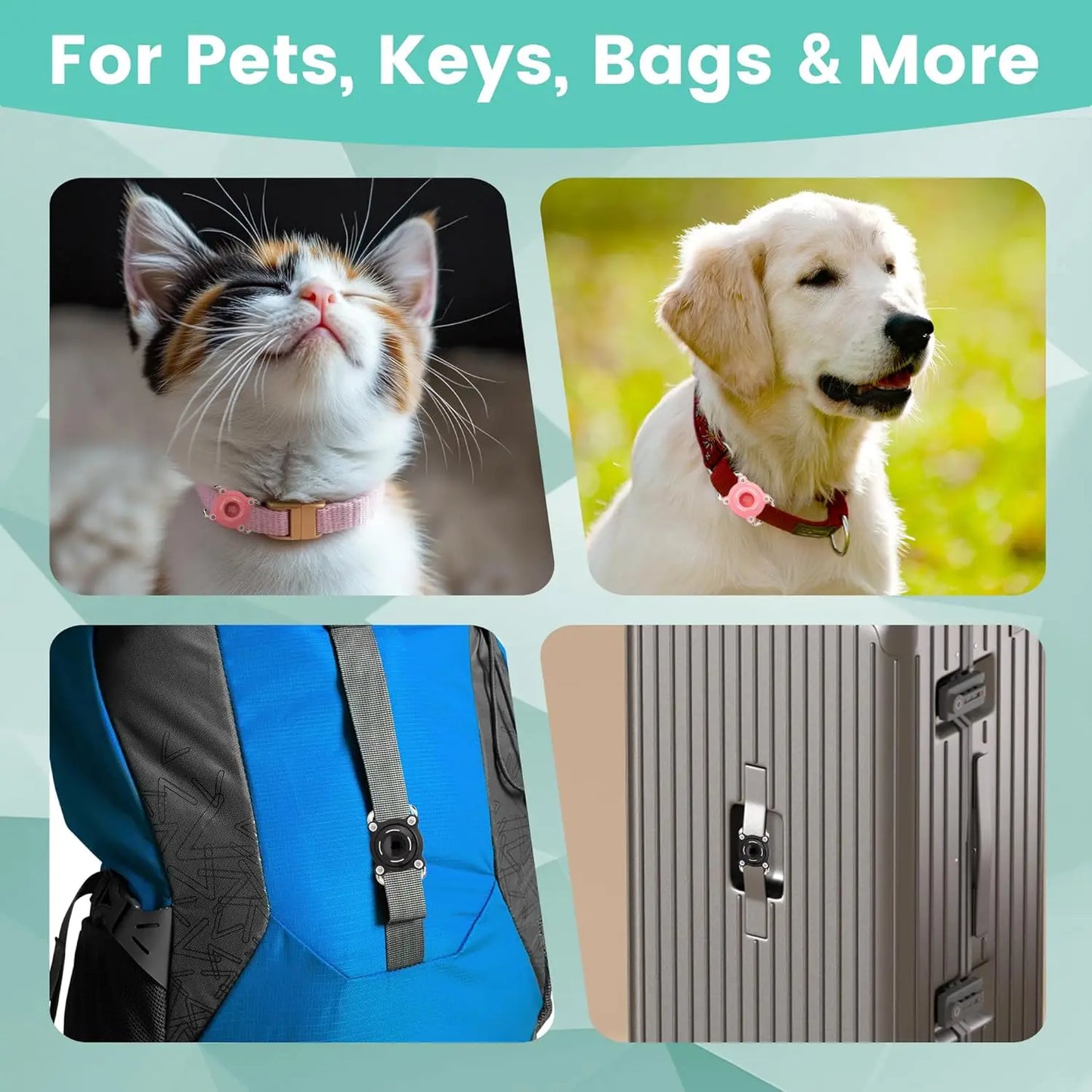 Waterproof Dog Collar Holder for Airtag - Durable, Shockproof Case for Pets, Anti-Loss GPS Tracker Cover