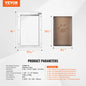 SucceBuy Pet Door Aluminum Frame with Lock and Flap System Weatherproof Doggy Door Easy to Install in Interior or Exterior Doors