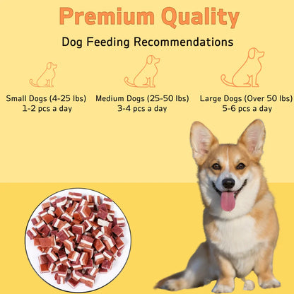 100g/3.53oz Beef And Meat Cubes Dog Treats For Small, Medium, & Large Dog, Healthy, Easily Digestible