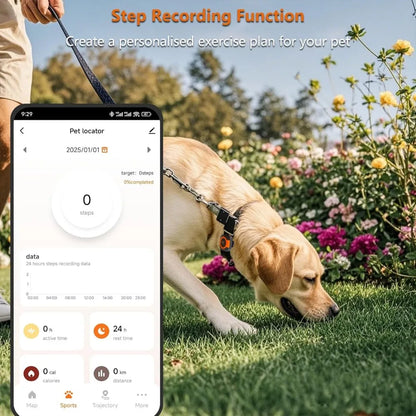 GPS Tracker Health Monitoring for Dogs, GPS Location & Smart Pet Activity Tracker, Works with Any Collar (Android and iOS Univer