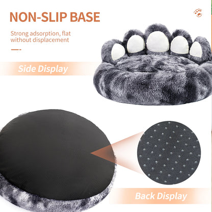 Cozy Comfy Pet Dog Bed Paw Shape Warm Dog Bed Cushion for Your Furry Friend Fluffy Dog Bed Mat Deep Sleeping Warm Thickened