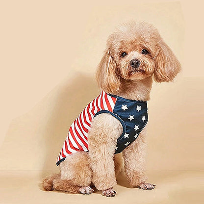 American Flag Patriotic Dog Bandana Scarf Set with Bow Tie Adjustable Pet Neckerchief for Small Medium Large Dogs Cats