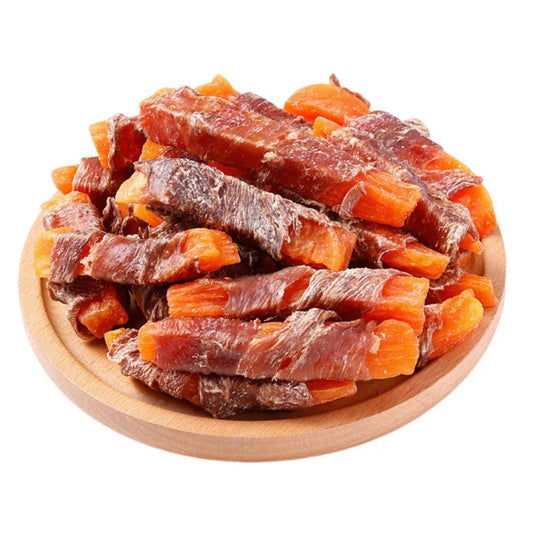 4-Pack(4 x 200g/7.05oz)  Duck Wrapped Sweet Potato, Dog Treats For Small, Medium, & Large Dog - Made With Duck And Sweet Potato