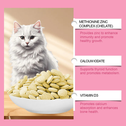 Cats Pet Mood Relaxer Micronutrient Tablets For Cats Supplement With Vitamins For A Balanced Cats Diet Nutritional Supplement