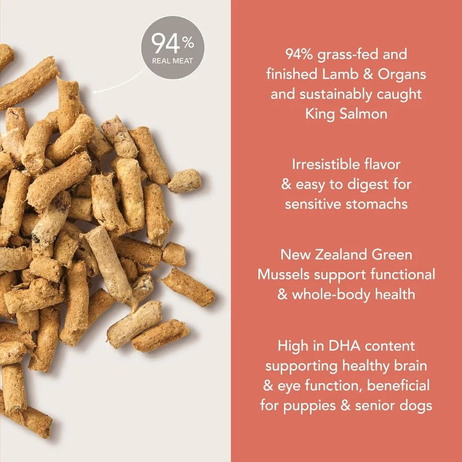 - Grain Free Freeze Dried Dog Food - Lamb and Salmon 17.6oz