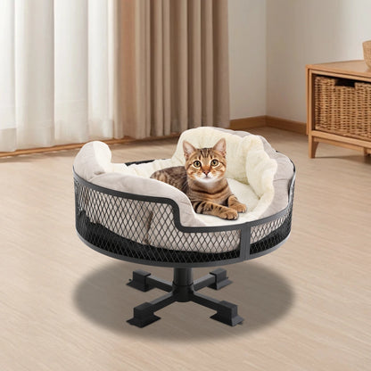 Portable Stainless Steel Elevated Cat Desk Bed 22.05 Lbs Weight Capacity Or Small Cats And Dogs