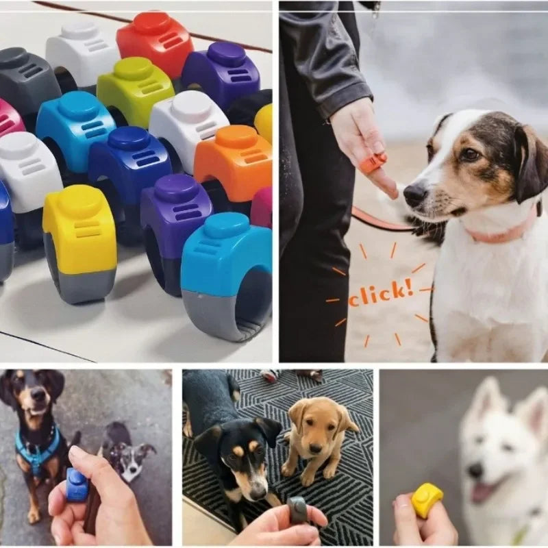 Pet Clicker Ring  for Dog Cat  Mini Finger Clickers Training Equipment Obedience Behavior Scientific 1pcs