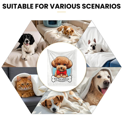 Dog Bed Mat Blanket Soft Fluffy Pet Blanket Dog Pattern Pet Travel Mat Warm Comfortable Blanket for Cat Dogs Supplies