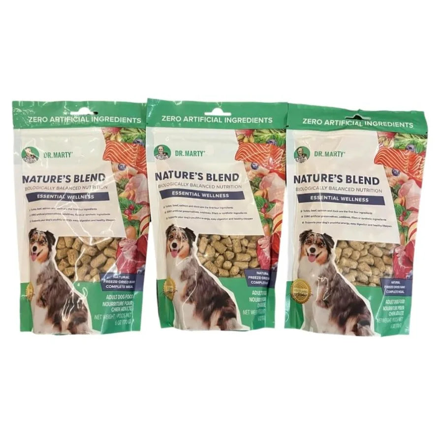 Nature's Blend Freeze-Dried Raw Dog Food 18 oz 3 Bags x 6 oz