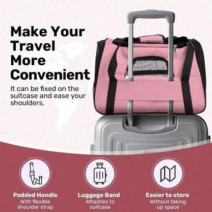【New style】Cat Carriers Dog Carrier Pet Carrier For Small/ Medium Cats Dogs Puppies Up To 20lbs , TSA Airline Approved Small Do