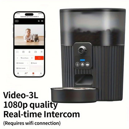PAPIFEED automatic feeder, fixed feeding machine wifi remote smart pet food dispenser