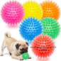 4.5-inch dog ball toy, suitable for medium to large dogs, 4-piece durable dog toy, prick dog ball for cleaning teeth