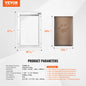 VEVOR Pet Door Aluminum Frame with Lock and Flap System Weatherproof Doggy Door Easy to Install in Interior or Exterior Doors