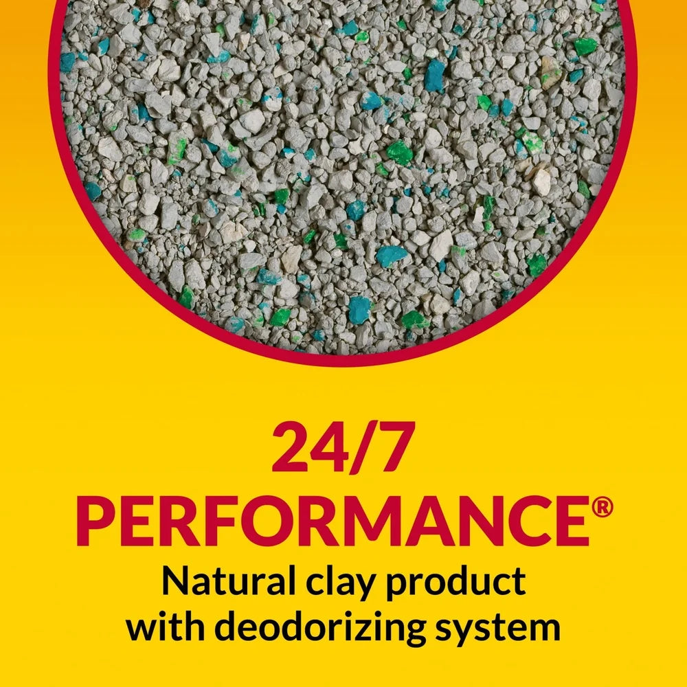 Multi-Cat Non-Clumping Cat Litter 48lb Odor Control Low Dust Clay Litter 24/7 Performance Moisture Absorption Fresh Scent