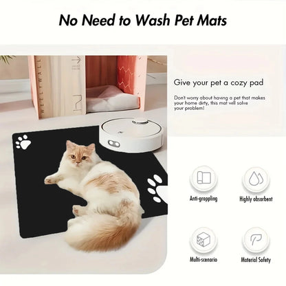 Diatom Mud Floor Mats Pet Feeding Mats Absorbent Mats for Food and Water Bowls Stain-Free Quick Dry Dog Drinking Fountain Mats